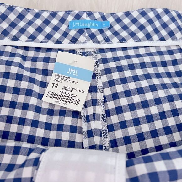 J. McLaughlin royal blue gingham shorts - Picture 5 of 5